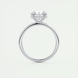 2.0 CT Round Cut Hidden Halo Solitaire Moissanite Engagement Ring