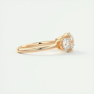 2.0 CT Round Cut Three Stone Diamond Moissanite Engagement Ring