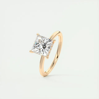 2.08 CT Princess Solitaire Bridal Moissanite Engagement Ring angle view