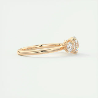 2.0CT Round Cut Three Stone Diamond Moissanite Engagement Ring