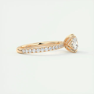 Dazzling 2.15ct cushion solitaire moissanite ring front view