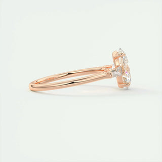 1.91 CT Oval Cut Three Stone Diamond Moissanite Engagement Ring