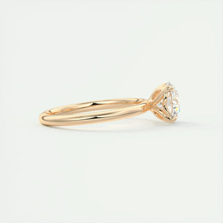1.35 CT Round Cut Solitaire Moissanite Diamond Engagement Ring