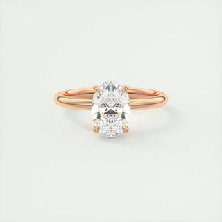 1.91CT Oval Cut Solitaire Moissanite Engagement Ring