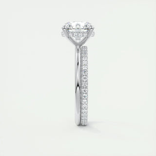 2.0 CT Round Cut Hidden Halo Solitaire Moissanite Engagement Ring