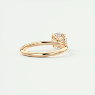 1.35 CT Round Cut Solitaire Moissanite Diamond Engagement Ring