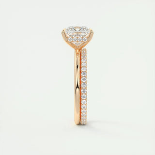 2.08 CT Princess Solitaire Bridal Moissanite Engagement Ring detail view