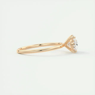 Graceful 1.91ct oval solitaire moissanite ring shown on a finger