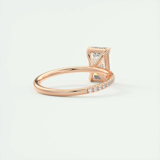 Bold 1.91ct emerald solitaire moissanite ring shown on a finger