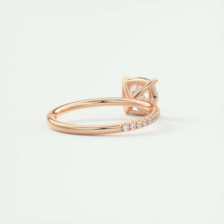 Dazzling 2.15ct cushion solitaire moissanite ring shown on a finger