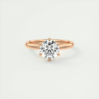 1.35 CT Round Cut Solitaire Moissanite Engagement Ring