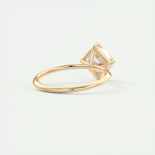 Dazzling 2.03ct asscher solitaire moissanite ring shown on a finger