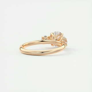 2.0CT Round Cut Three Stone Diamond Moissanite Engagement Ring