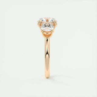 2.0 CT Round Cut Three Stone Diamond Moissanite Engagement Ring