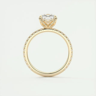Classic 2.15ct cushion solitaire moissanite ring top view