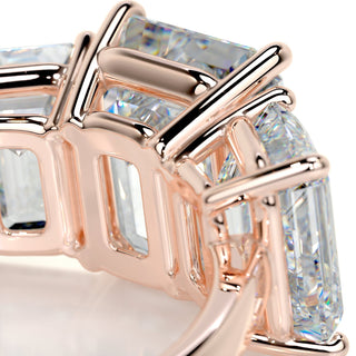 2.23ct Emerald Cut Three Stone Diamond Moissanite Engagement Ring