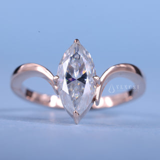 1.50CT Marquise Cut Moissanite Diamond Unique Engagement Rings