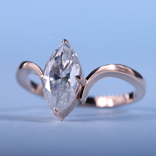 1.50CT Marquise Cut Moissanite Diamond Unique Engagement Rings