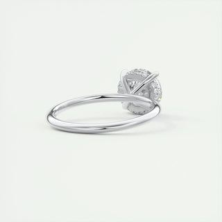 2.0 CT Round Cut Hidden Halo Solitaire Moissanite Engagement Ring