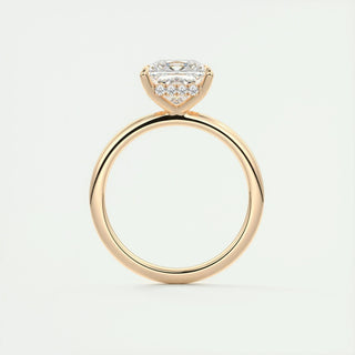 2.08 CT Princess Solitaire Bridal Moissanite Engagement Ring full view