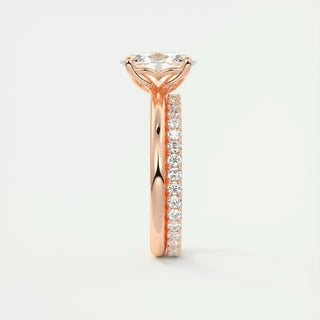 1.91CT Oval Cut Solitaire Moissanite Engagement Ring