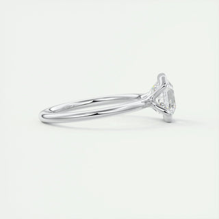 2.03CT Asscher Cut Half Bezel Solitaire Moissanite Engagement Ring