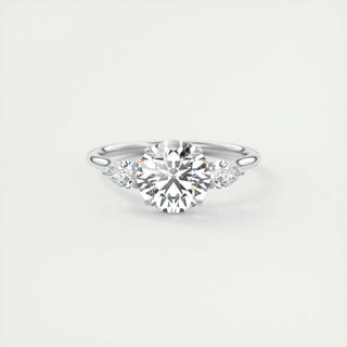 Gorgeous 2.0ct round three stone moissanite ring sparkle close up