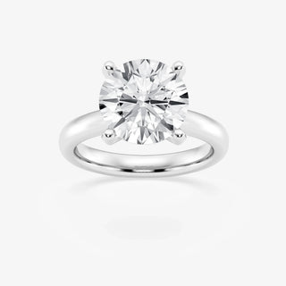 1.0 CT Round Cut Moissanite Classic Solitaire Diamond Engagement Ring