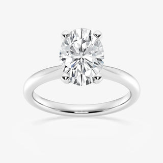 1.0CT Oval Cut Moissanite Solitaire Diamond Engagement Ring