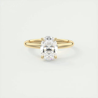 1.91CT Oval Cut Solitaire Moissanite Engagement Ring