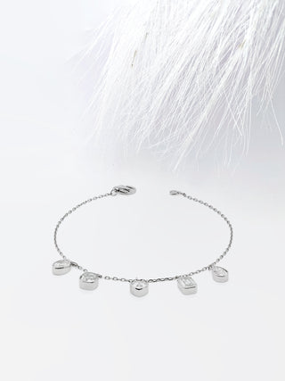 Five Stone Bezel Diamond Moissanite Bracelet