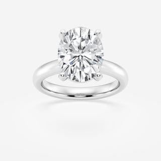 1.0CT Oval Cut Diamond Solitaire Moissanite Engagement Ring