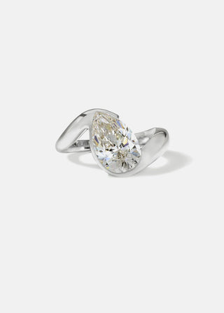 pear ring, pear unique ring, pear diamond ring, pear unique engagement ring