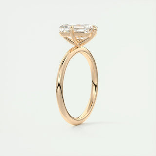 1.91 CT Emerald Solitaire Halo Moissanite Engagement Ring sparkle view