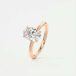 1.91CT Oval Cut Solitaire Moissanite Engagement Ring