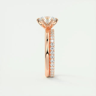 1.35 CT Round Cut Solitaire Moissanite Engagement Ring