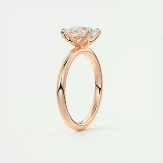 1.91CT Oval Cut Solitaire Moissanite Engagement Ring