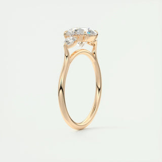 Elegant 2.0ct round three stone moissanite ring sparkle close up