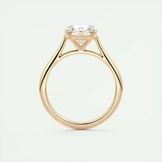 Elegant 2.0ct round solitaire moissanite ring sparkle close up