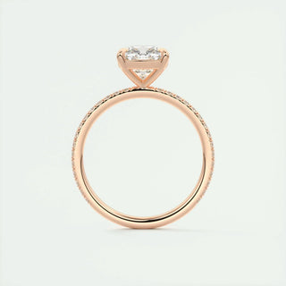 Classic 2.15ct cushion solitaire moissanite ring sparkle close up