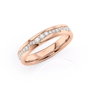 The Diamond Twig Cigar Round Cut Diamond Moissanite Men's Wedding Band