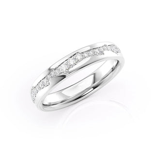 The Diamond Twig Cigar Round Cut Diamond Moissanite Men's Wedding Band
