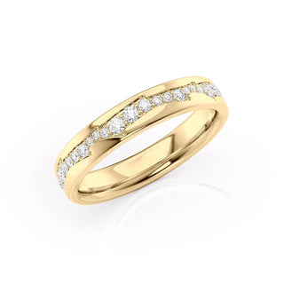 The Diamond Twig Cigar Round Cut Diamond Moissanite Men's Wedding Band