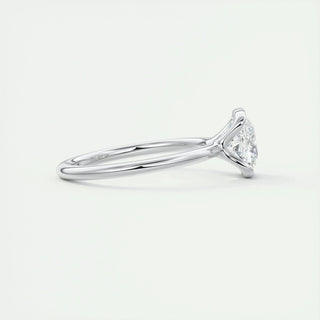 2.15 CT Cushion Half Bezel Solitaire Moissanite Engagement Ring