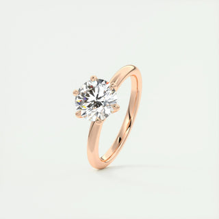 1.35 CT Round Cut Solitaire Moissanite Engagement Ring