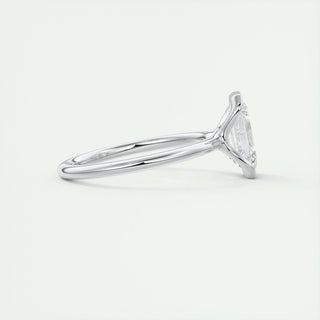 Elegant 1.91ct emerald solitaire moissanite ring shown on a finger