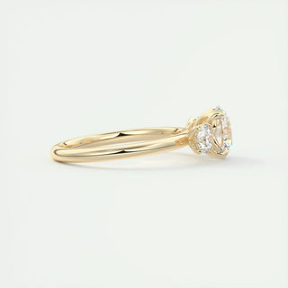 2.0CT Round Cut Three Stone Diamond Moissanite Engagement Ring