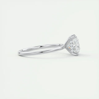 2.08 CT Princess Solitaire Bridal Moissanite Engagement Ring side view