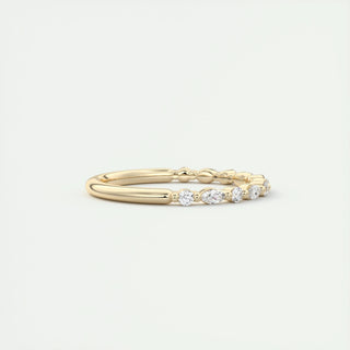 marquise-round-alternative-moissanite-wedding-band
