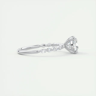 2.15 CT Cushion Cut Vintage Pave Diamond Moissanite Engagement Ring